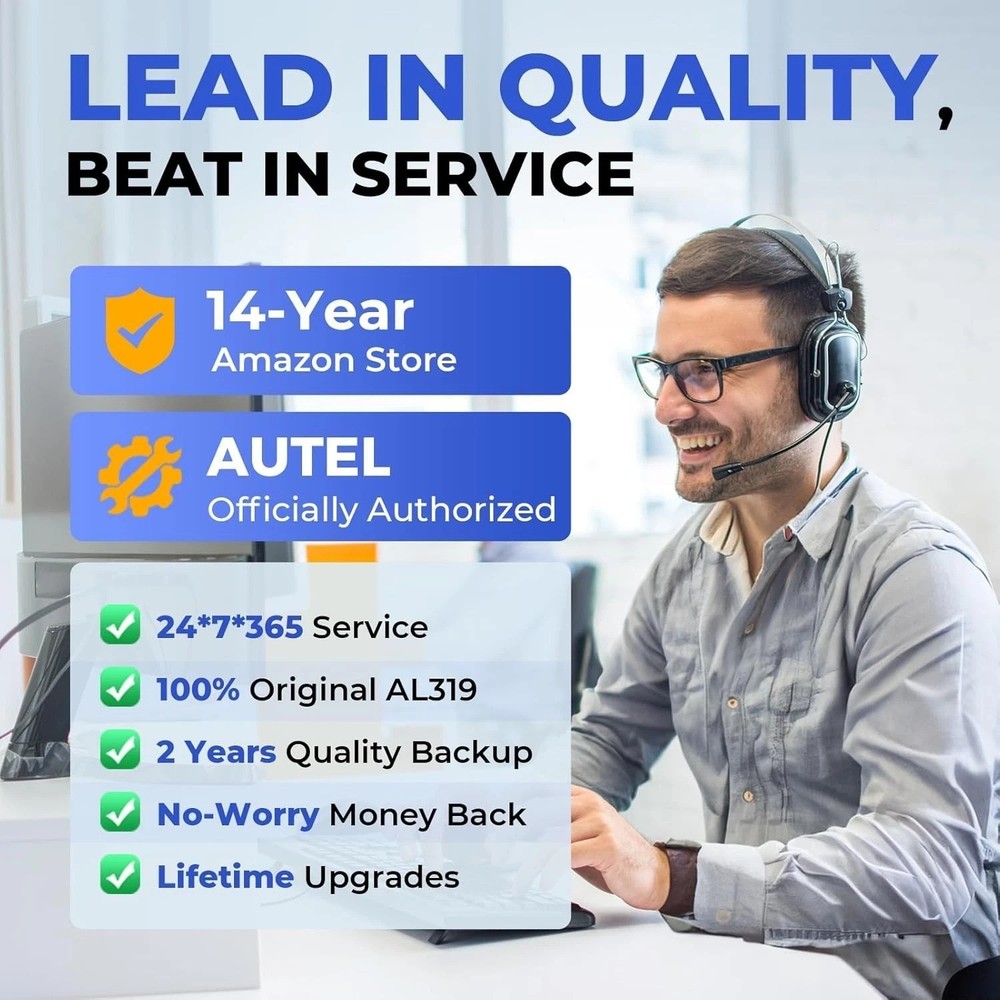 2026 Upgraded AL319 Code Reader – Quick DTC Clearing & One-Click I/M Readiness