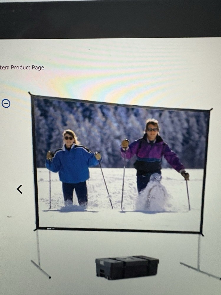 Da-Lite Fast-Fold Frame, projector screen, 7‘ x 7‘ gray, project front or  back