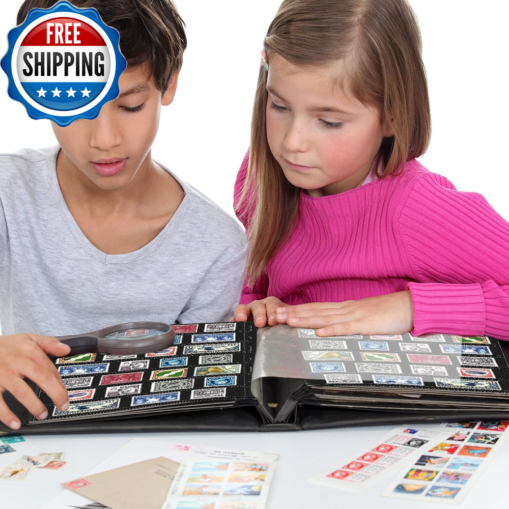 20 Sheets Stamp Pages Collector Album Binder Standard 9 Hole Binder...