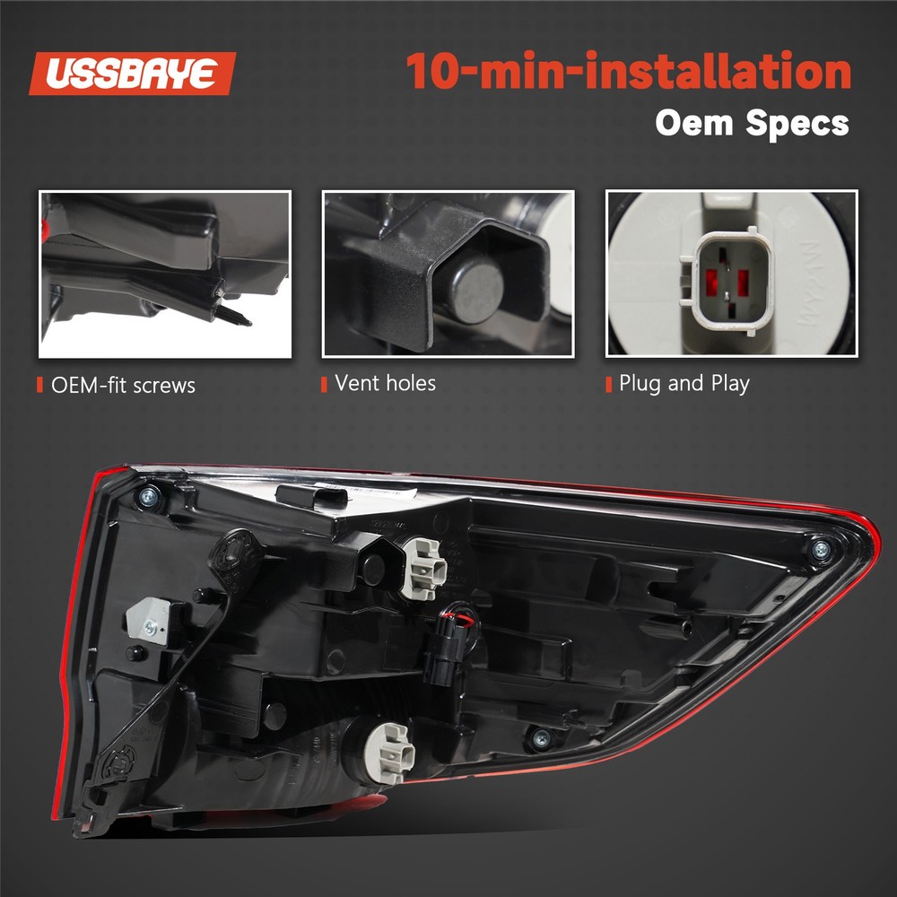 For 2014-2020 Acura Mdx Halogen Tail Light with Bulb Left Driver Side