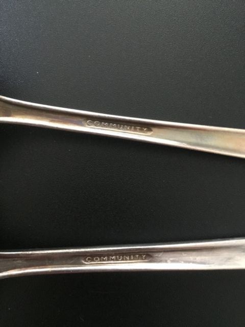 Oneida Community Evening Star 1950 Silverplate Cold Meat Serving Fork & Spoon