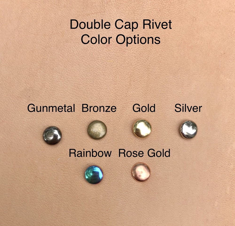 6mm Rose Gold Double Cap Rivets