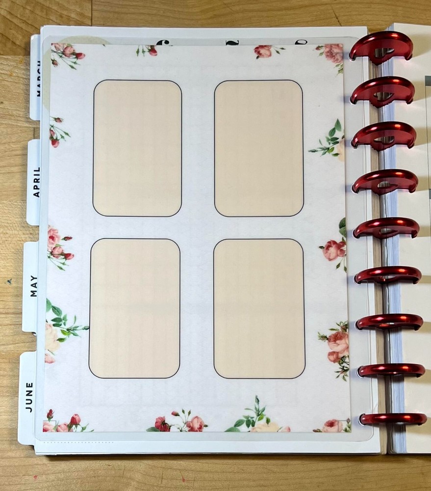 Yearly Bills to Pay Dashboard Insert for use with Classic HAPPY Planner-