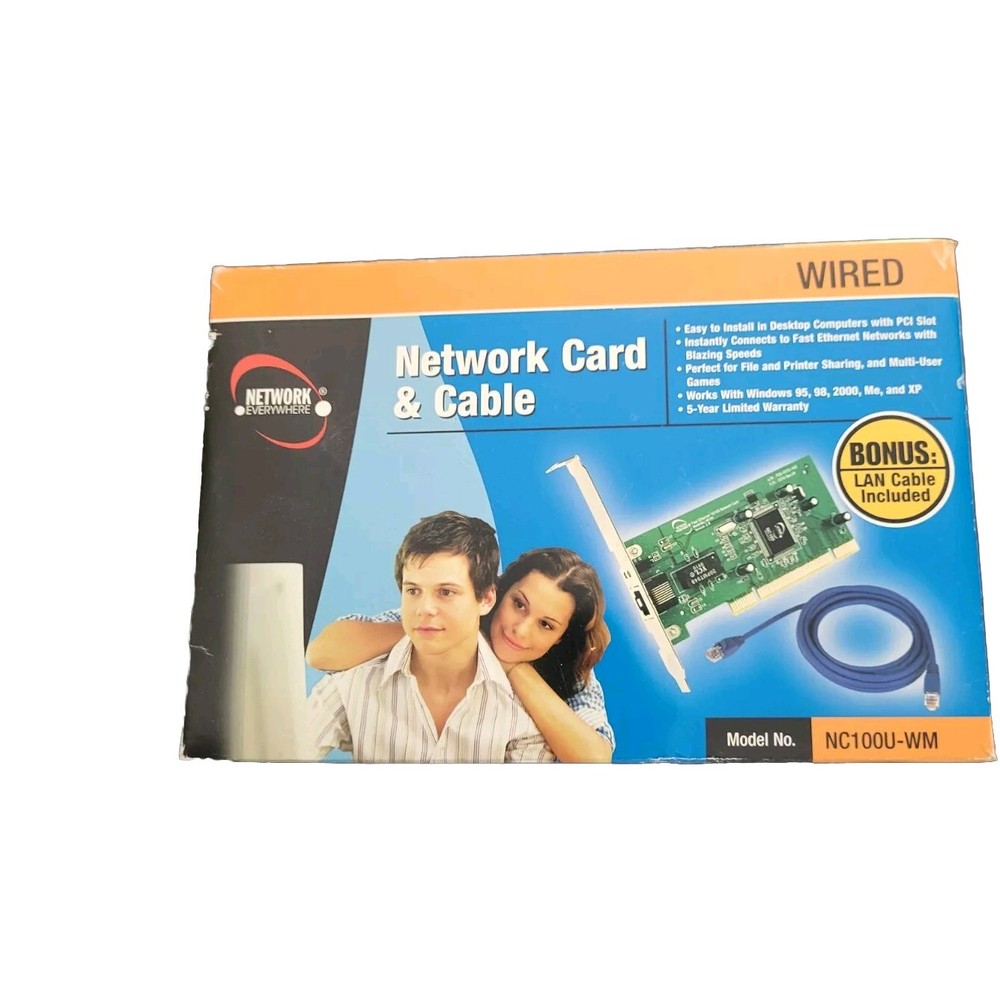 Network Card and Cable NC100U-WM Bonus Lan Cable.