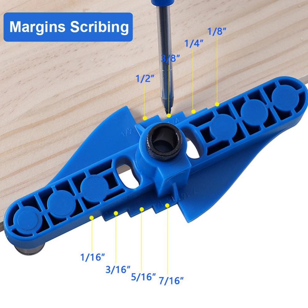 Dowel Jig Kit Self Centering Drill Guide Center Scriber Line Doweling Hole Tools