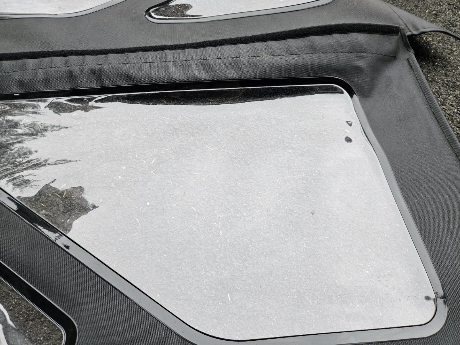 Jeep Wrangler Soft Top Windows 2 Door JK CLEAR VINYL GREY GRAY 07-18 PAIR LH RH