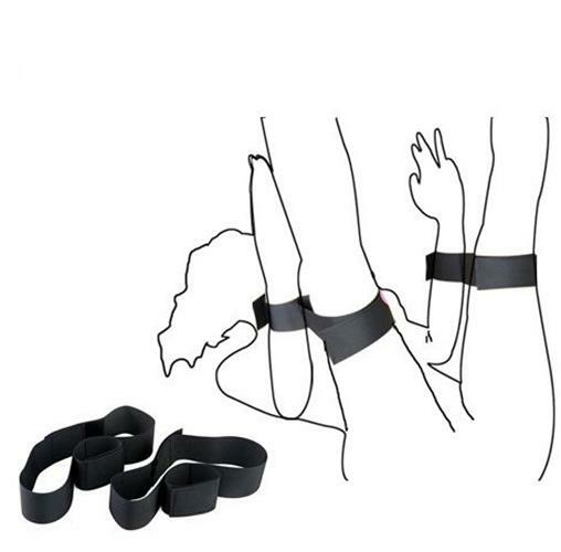Bondage Slave Restraints – Lockable Thigh & Wrist Handcuffs BDSM Kit
