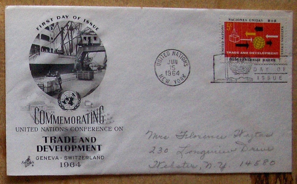 UN FDC TRADE & DEVELOPMENT,  New York 6/1964.
