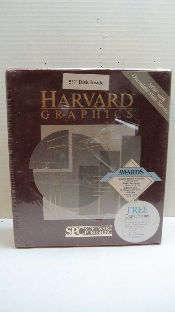 VTG Harvard Graphics Version 2.13, 5 1/4 Disk SPC Software Publishing NEW Sealed