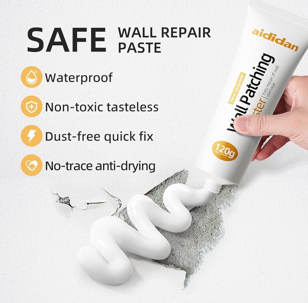 Drywall Patch Repair Kit with Scraper, 2" Wall 1 Pack &