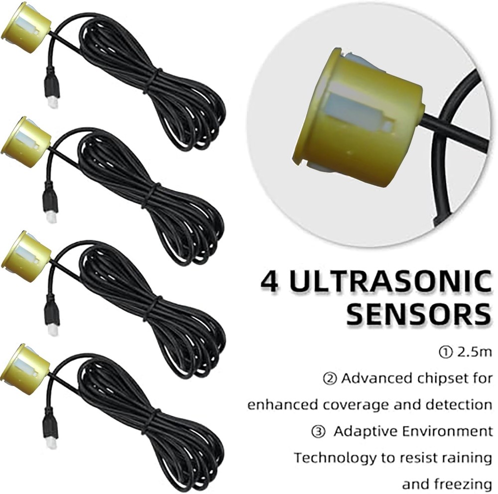 SANDETOUN Parking Sensor Kit Backup Sensor Kit Reverse Sensor for Car 18 Colo...