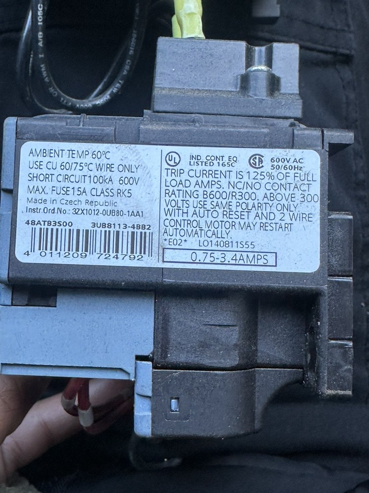 SIEMENS ESP200 SOLID STATE OVERLOAD RELAY