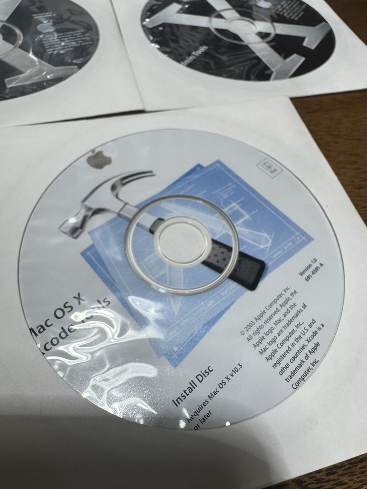 Apple Mac OS X Panther Version 10.3 Disc Set & Mac OS X Xcode Tools Version 1.0.