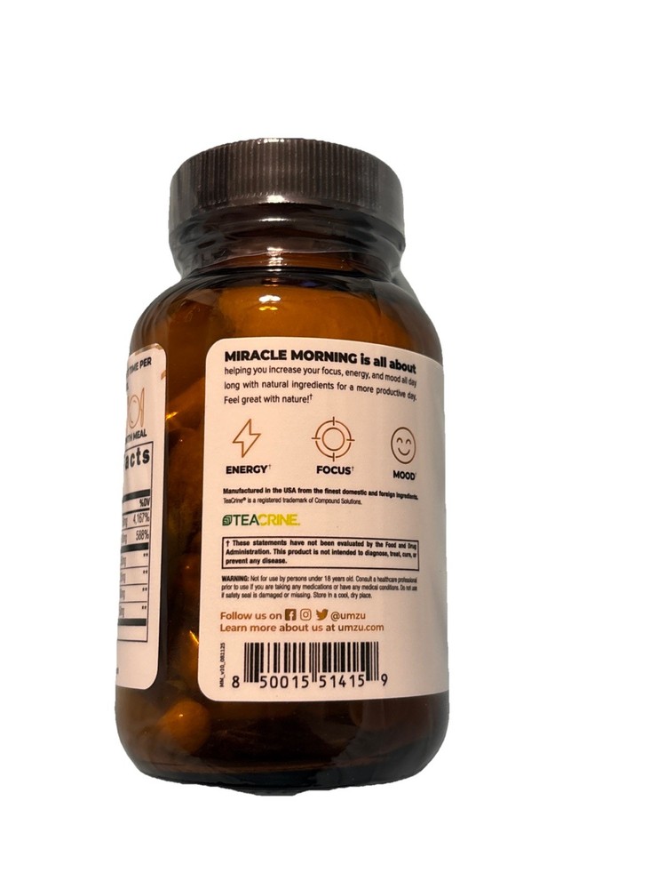 UMZU Miracle Morning - Boost Energy, Mood, & Cognitive Performance