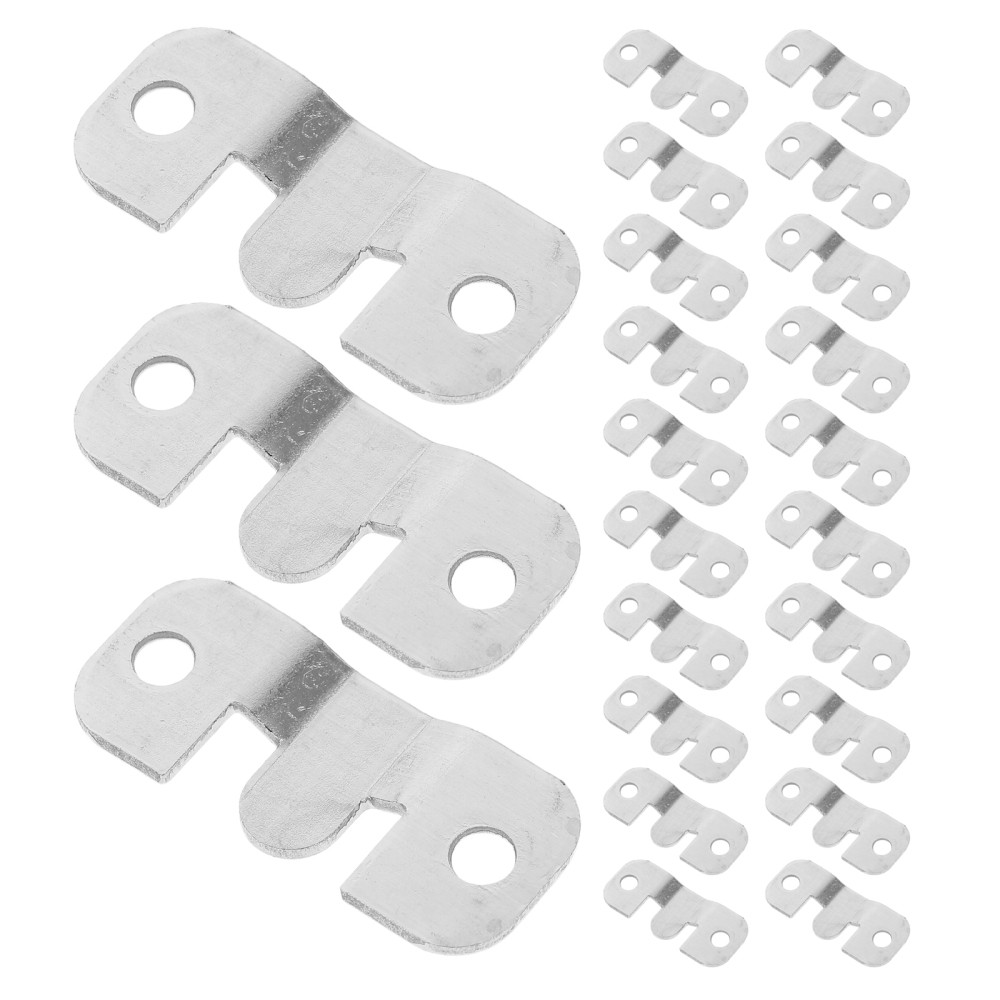 24pcs Flush Mount Bracket: Interlocking Picture Hanging Buckles - Stainless