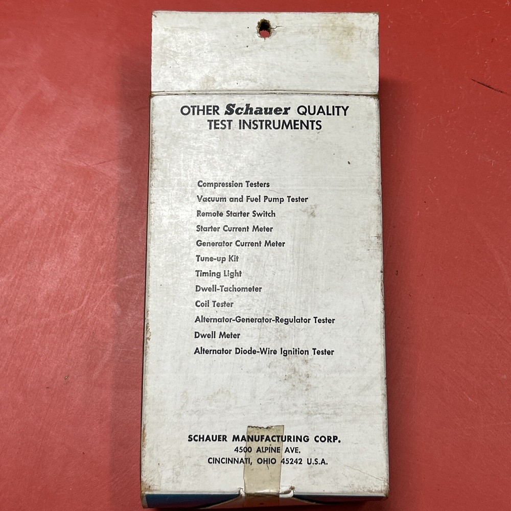 Vintage Schauer A8290 Timing Light Tester (NOS)