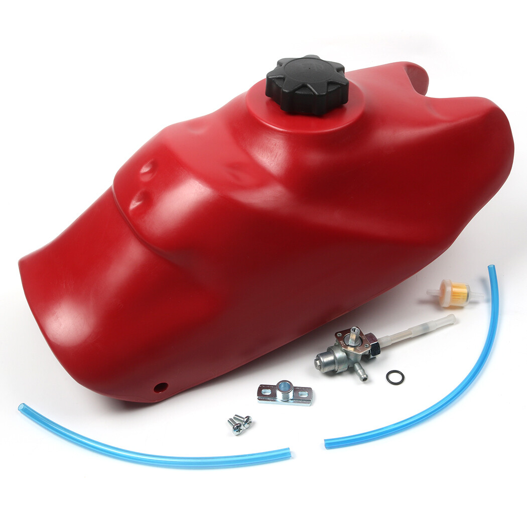 For Honda 1987-1988 TRX250X ,TRX 300EX 1993-2006 Plastic Fuel Tank & Gas Cap Red