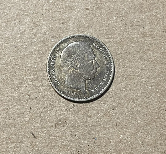 Denmark - 1891 Silver 25 Ore - Nice