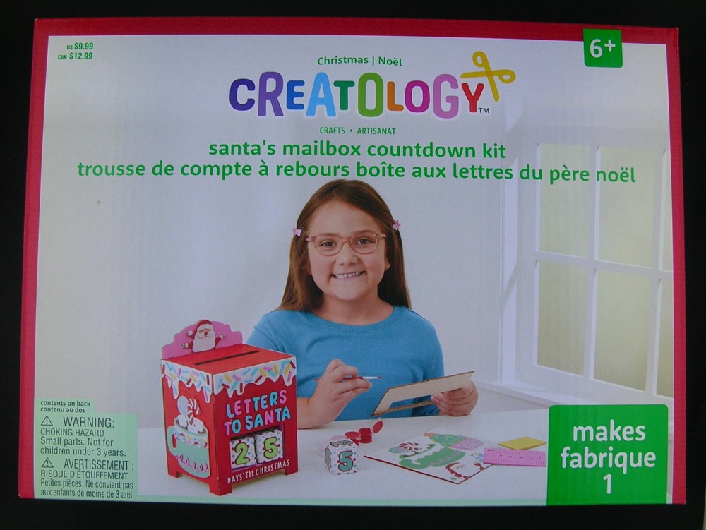 Creatology Christmas Santa's Mailbox Countdown Kit ages6+ NIB