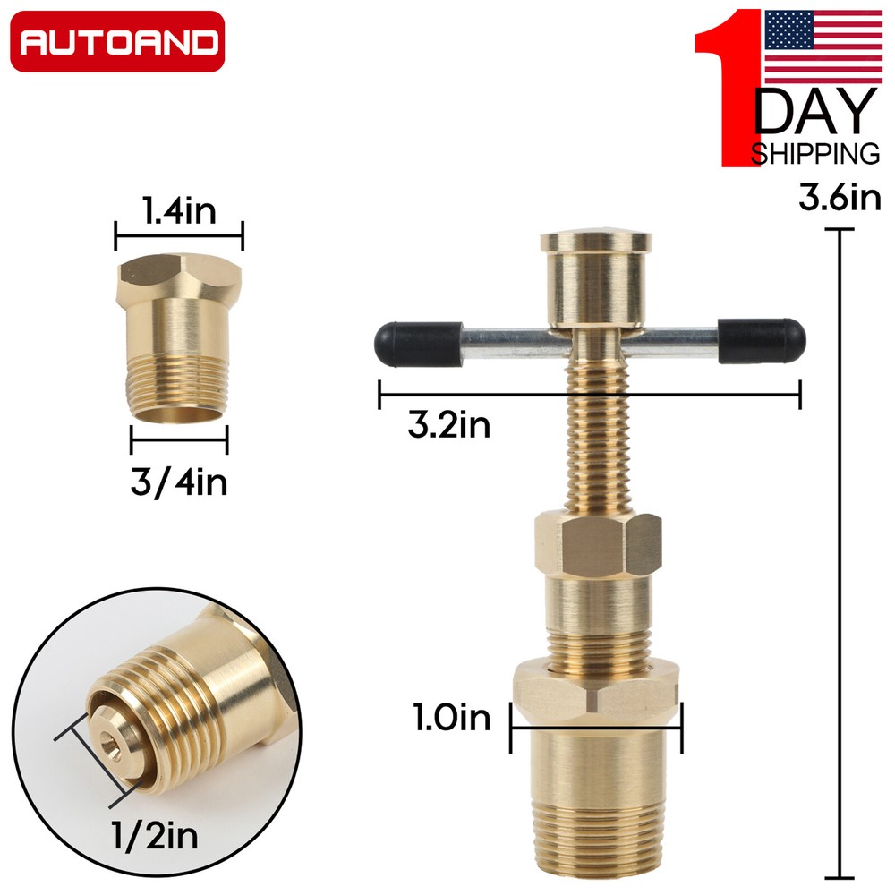 Olive Remover Puller Solid Brass Copper Pipe Fitting Plumbing Tool 1/2" & 3/4"