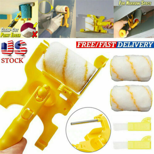 Multifunctional Clean-Cut Paint Edger Roller Brush Safe Tool Wall Corner Ceiling