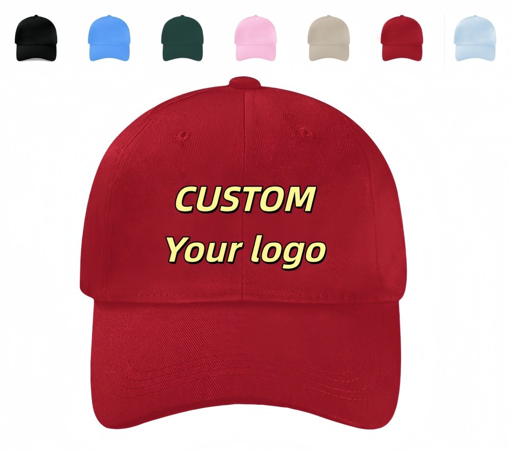 Personalized Custom Logo Baseball Cap Unisex Adjustable Hat Multiple Color