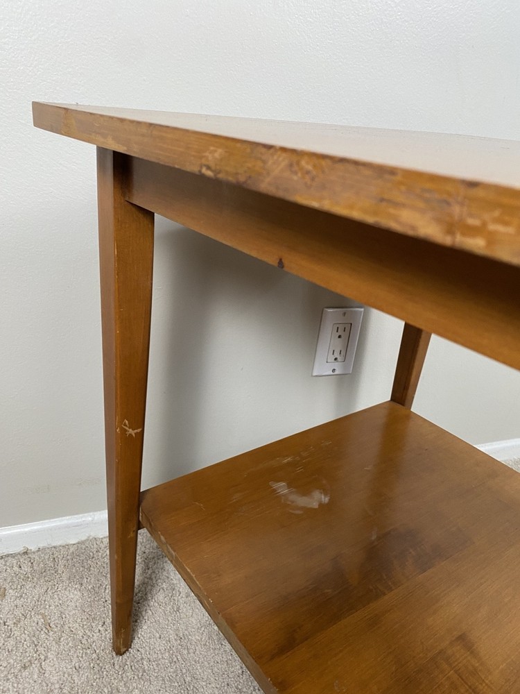 Mid Century Paul McCobb Winchendon Planner Group Side Table Pull Out Shelf 1950s