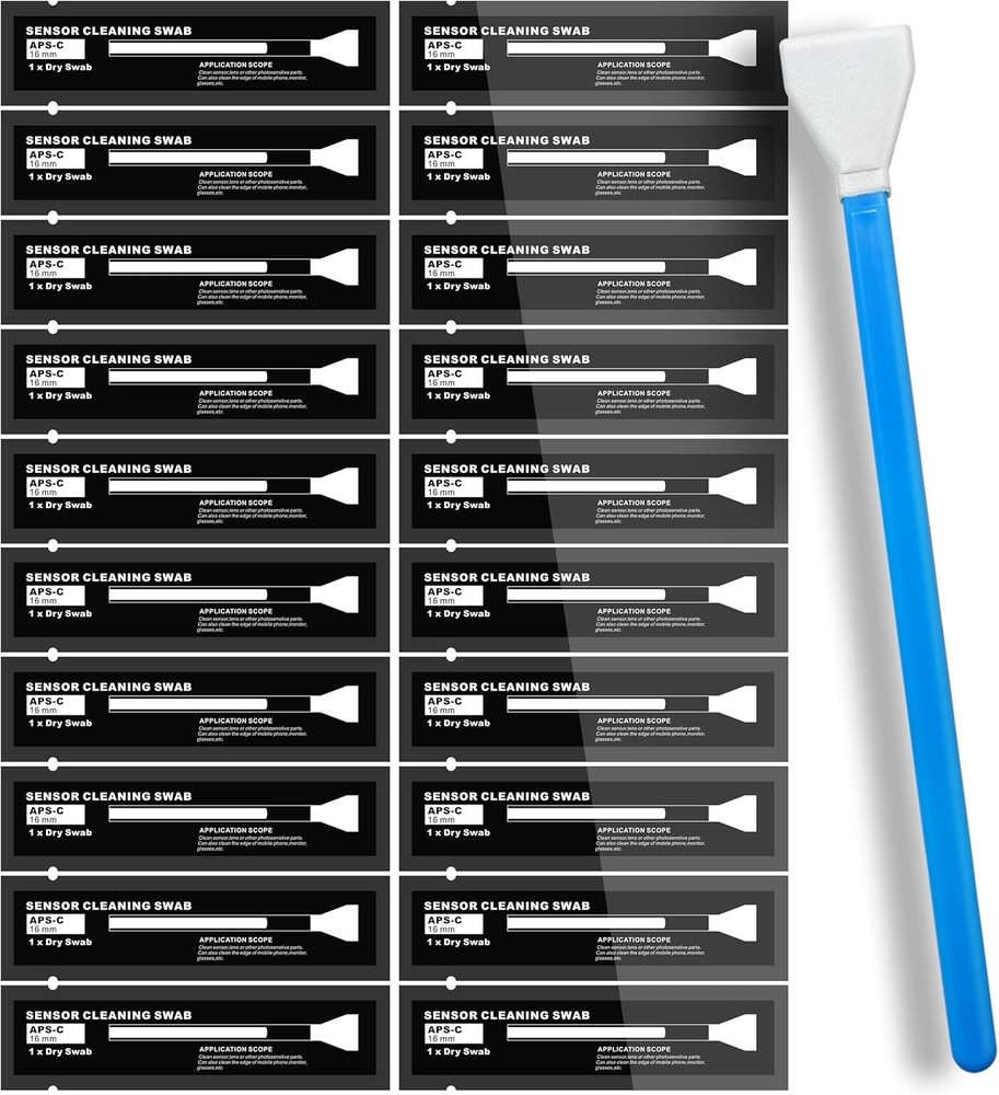 Professional Microfiber Sensor Cleaning Swabs for APS-C Cameras - 20 Swabs