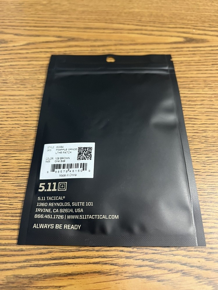 5.11 Tactical Pineapple Grenade Leather Patch Laser Cut Hook-Back PVC Patch