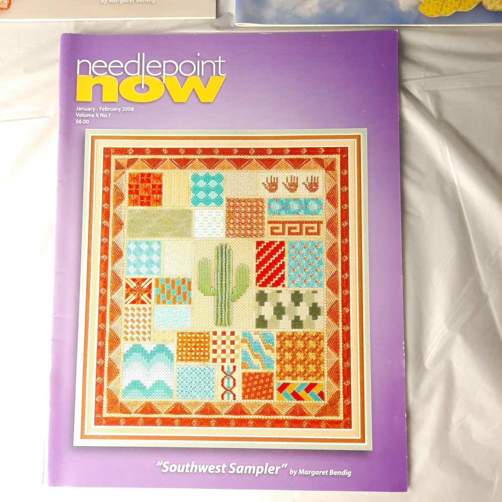 5 Needlepoint Now Magazine Issues 2008 and 2009 mixed set