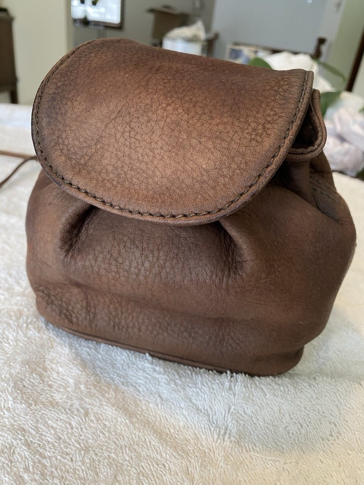Coach Sonoma Drawstring Nubuc Pouch 4940 Bramble Leather *condition Issue*