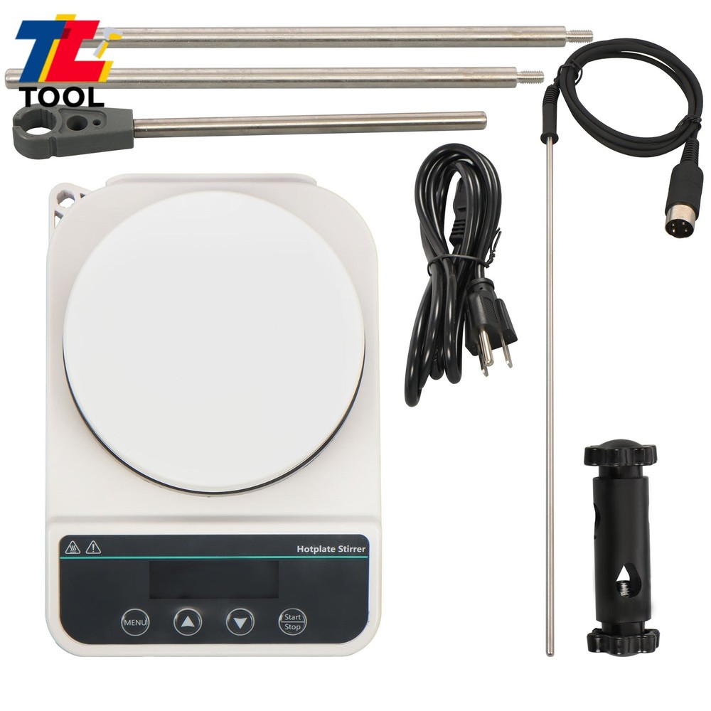 1500RPM Stirring Hot Plate with Probe Sensor, 3L Capacity, Timing Function