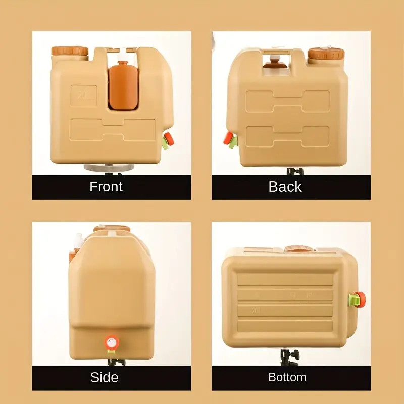 20L Water Container with Spigot and Soap Dispenser Portable Camping Water Jug US