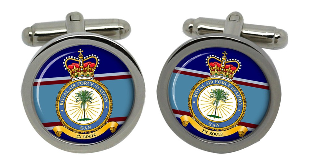RAF Station Gan Cufflinks in Box
