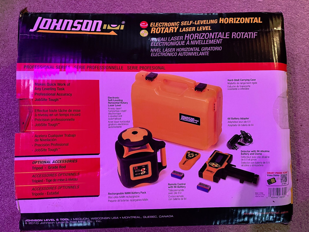 Johnson Level & Tool 40-6535 electronic self leveling horizontal rotary laser
