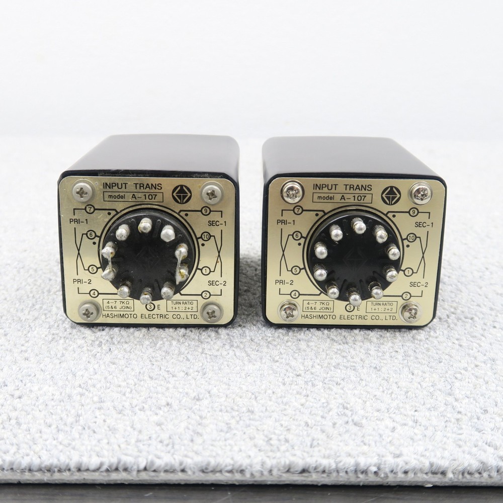 HASHIMOTO A-107 Driver Transformer 2 Units Working Condition JP 2