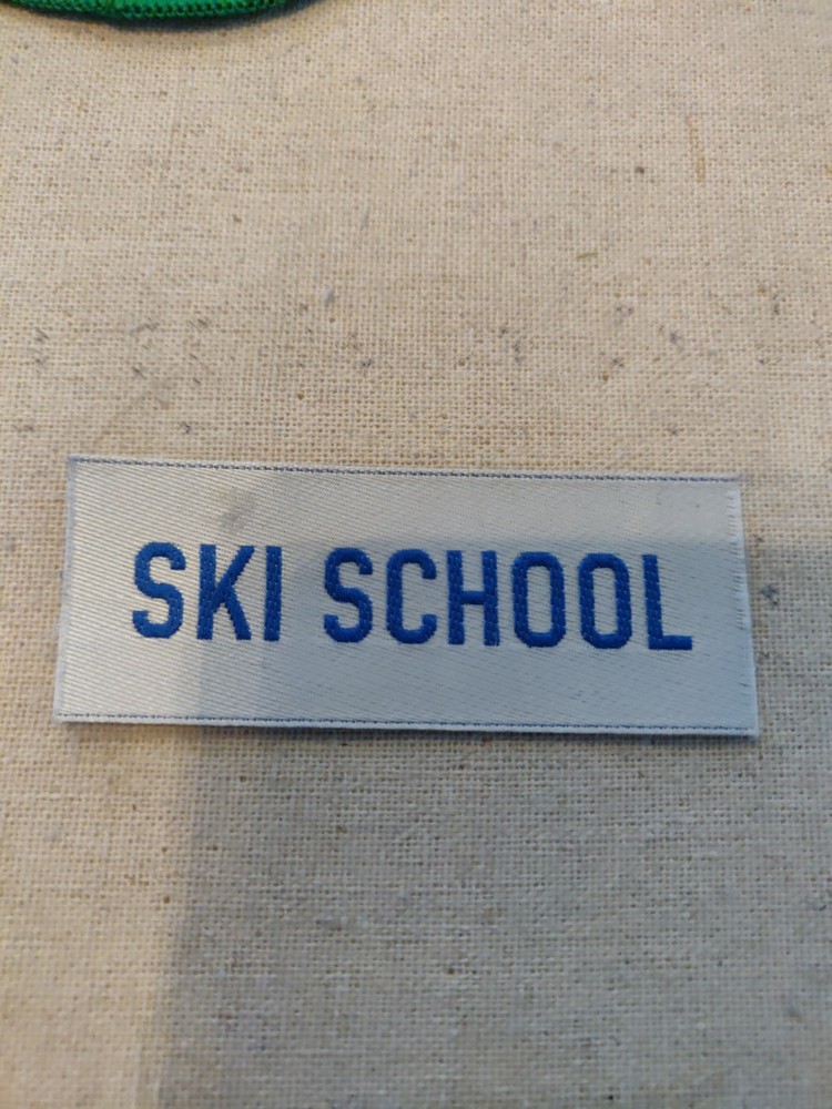 Vintage EMBROIDERED PATCH Ski School. New.