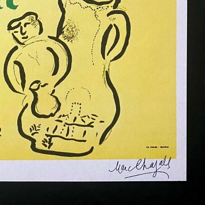 MARC CHAGALL + 1966 BEAUTIFUL SIGNED PRINT