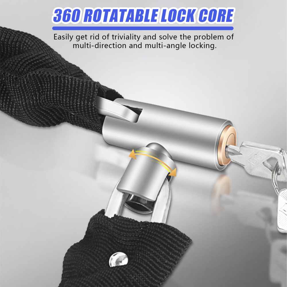 For Motorcycle Bike Bicycle Heavy Duty Chain Lock High Security Padlock Durable