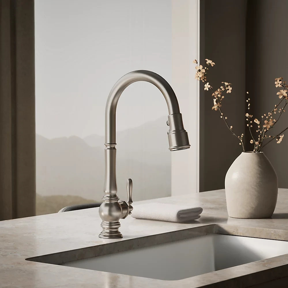 KOHLER Artifacts K-29709-VS Touchless Pull-Down Faucet 3-Spray Stainless