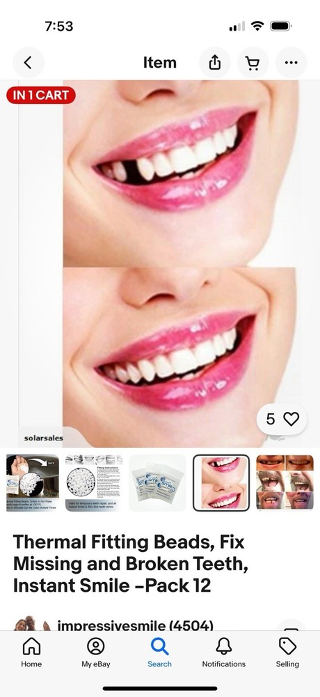 Thermal Fitting Beads, Fix Missing and Broken Teeth, Instant Smile –Pack 3