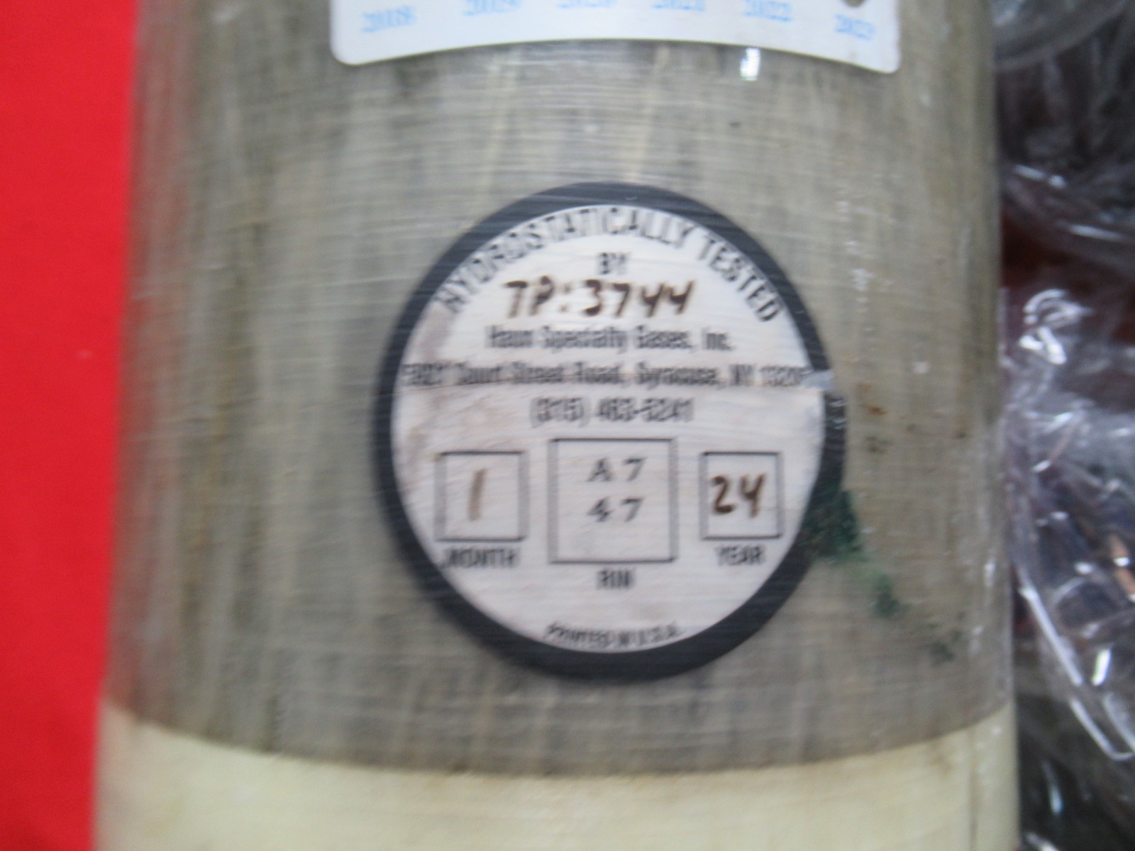 Mfg 2012 Scott SCBA 2216 PSI CURRENT HYDRO CYLINDER TANK BOTTLE Fire Rescue