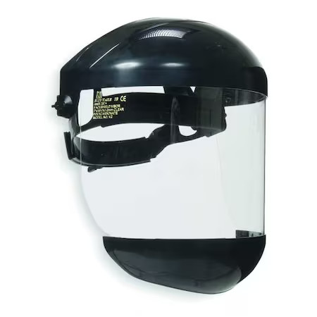 Condor 2Aub7 Ratchet Face Shield Assembly, Clear Visor, Polycarbonate, Swing