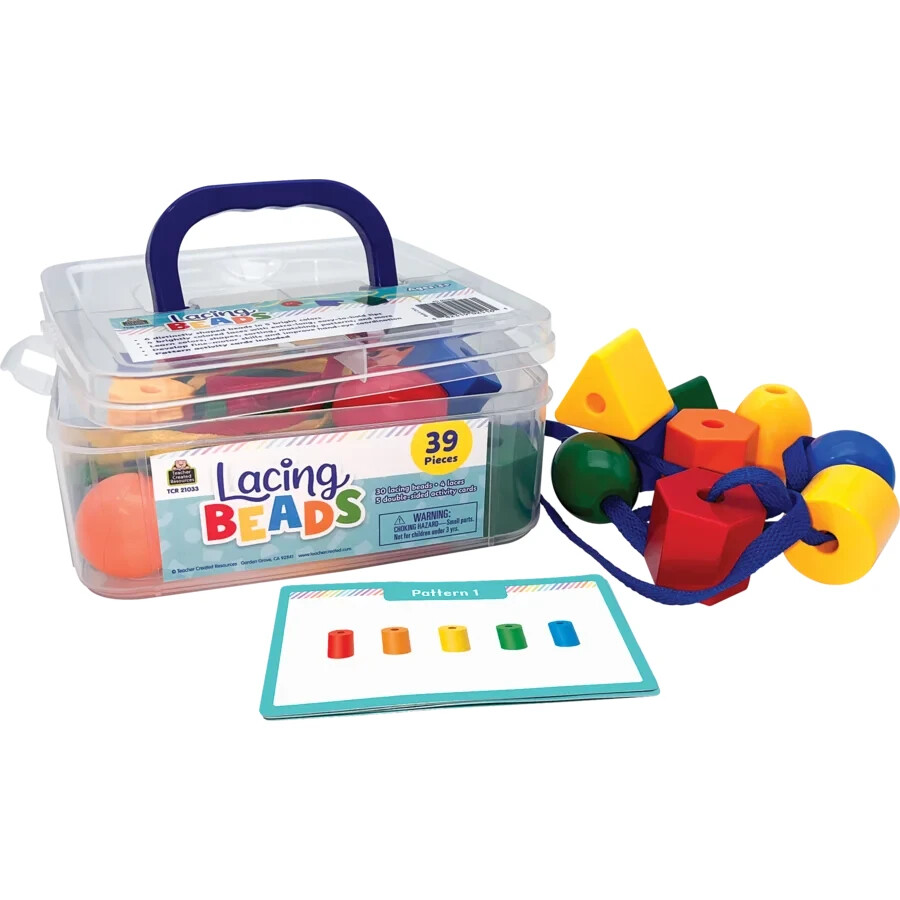 Teacher Created Resources Lacing Beads (39 Pieces)