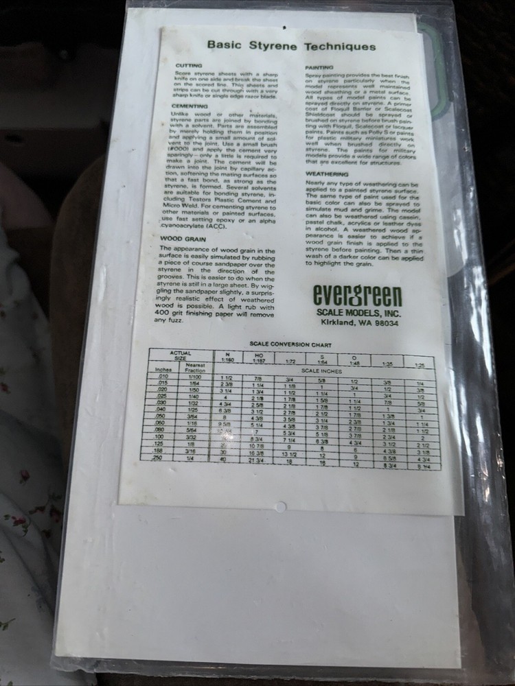 Evergreen 9040 2 Sheets Styrene Plastic Plain Sheet 0.040"x 6"x 12"