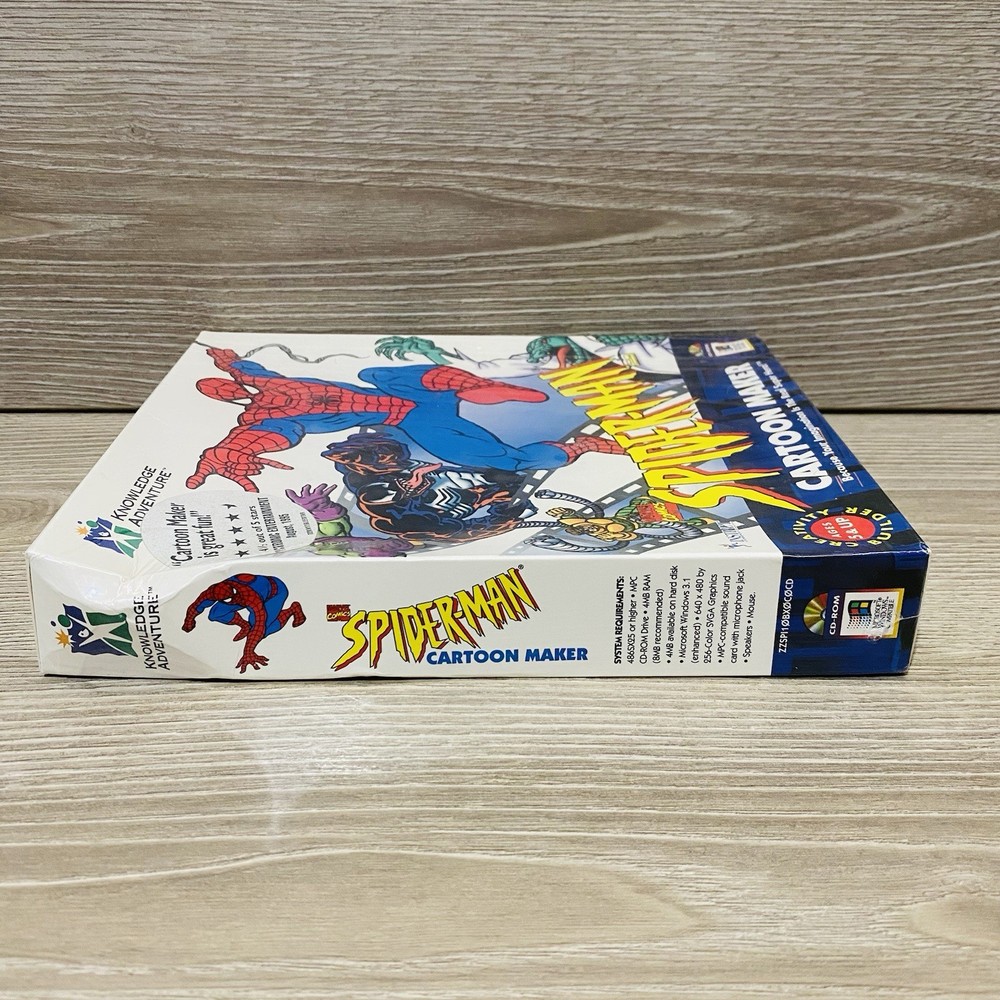 Spiderman Cartoon Maker PC CD Sound Effects Animation Knowledge Adventure Marvel