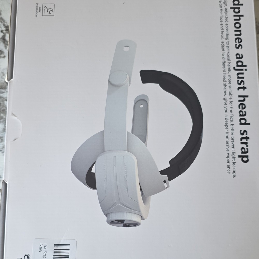 Adjustable Head Strap C1 for Meta Quest 3 VR Headset, White/Black