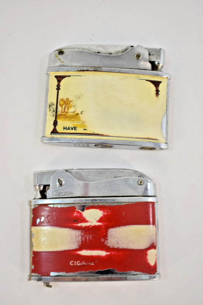 Vintage Coronet Winston lighter and Modern Camel lighter