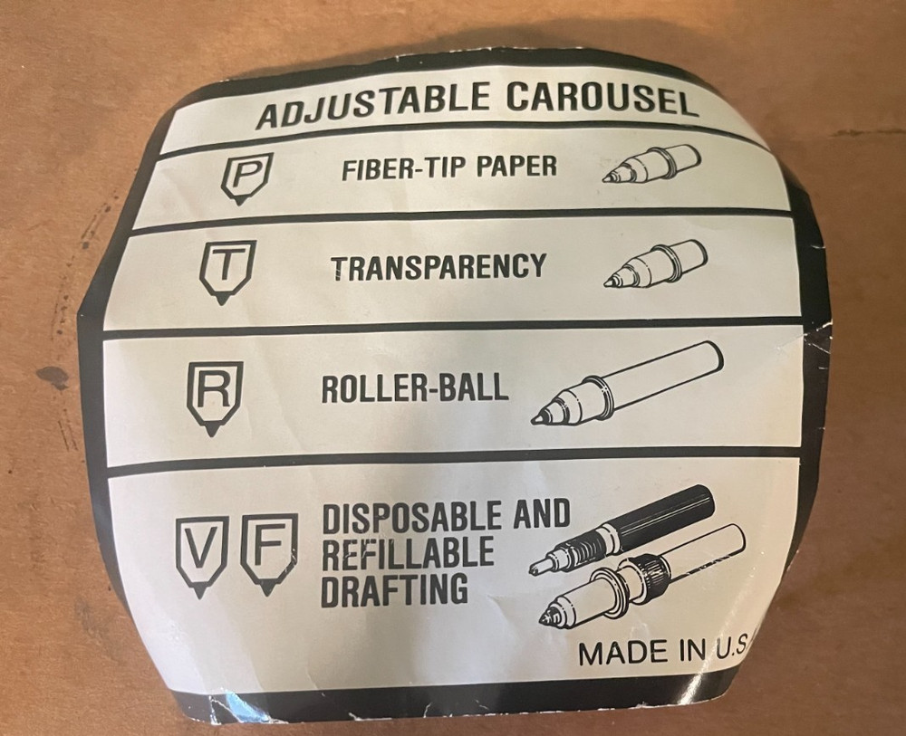 Vintage HP/Hewlett Packard 8-Pen Carousel for Wide Format Printer/Plotters