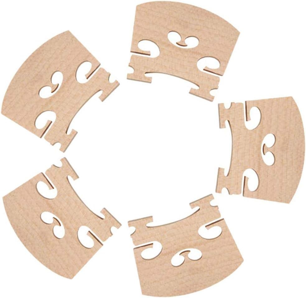 5 Pack Full Size Maple Violin Bridge 4/4 Fitted Replacement Parts